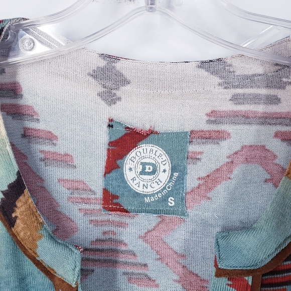 Double D Ranch Aztec Print Long Sleeve Dress, Size Small* - Picture 3 of 4